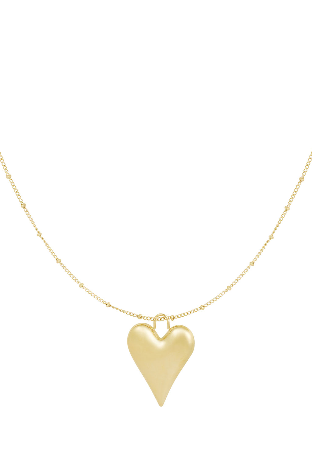 Heart Pendant Necklace – Gold-Plated Steel