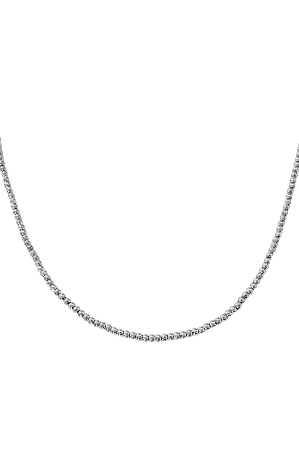 Halskette mit Perlen aus Edelstahl, 32 bis 36 cm, Ansicht 3
