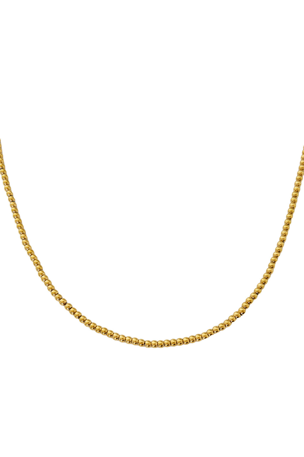 Elegant Stainless Steel Beaded Necklace for Women