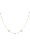 Elegant Stainless Steel Heart Necklace, Silver & Gold