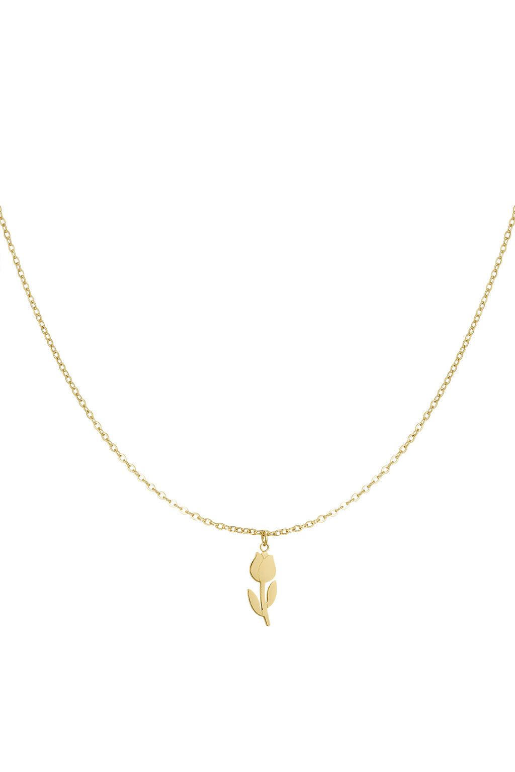 Flower Pendant Necklace – Silver-Tone Steel