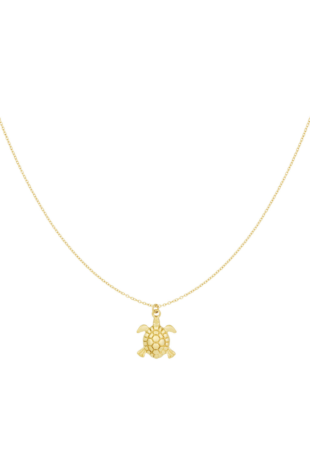 Oceanic Style Pendant Necklace – Gold-Plated Steel