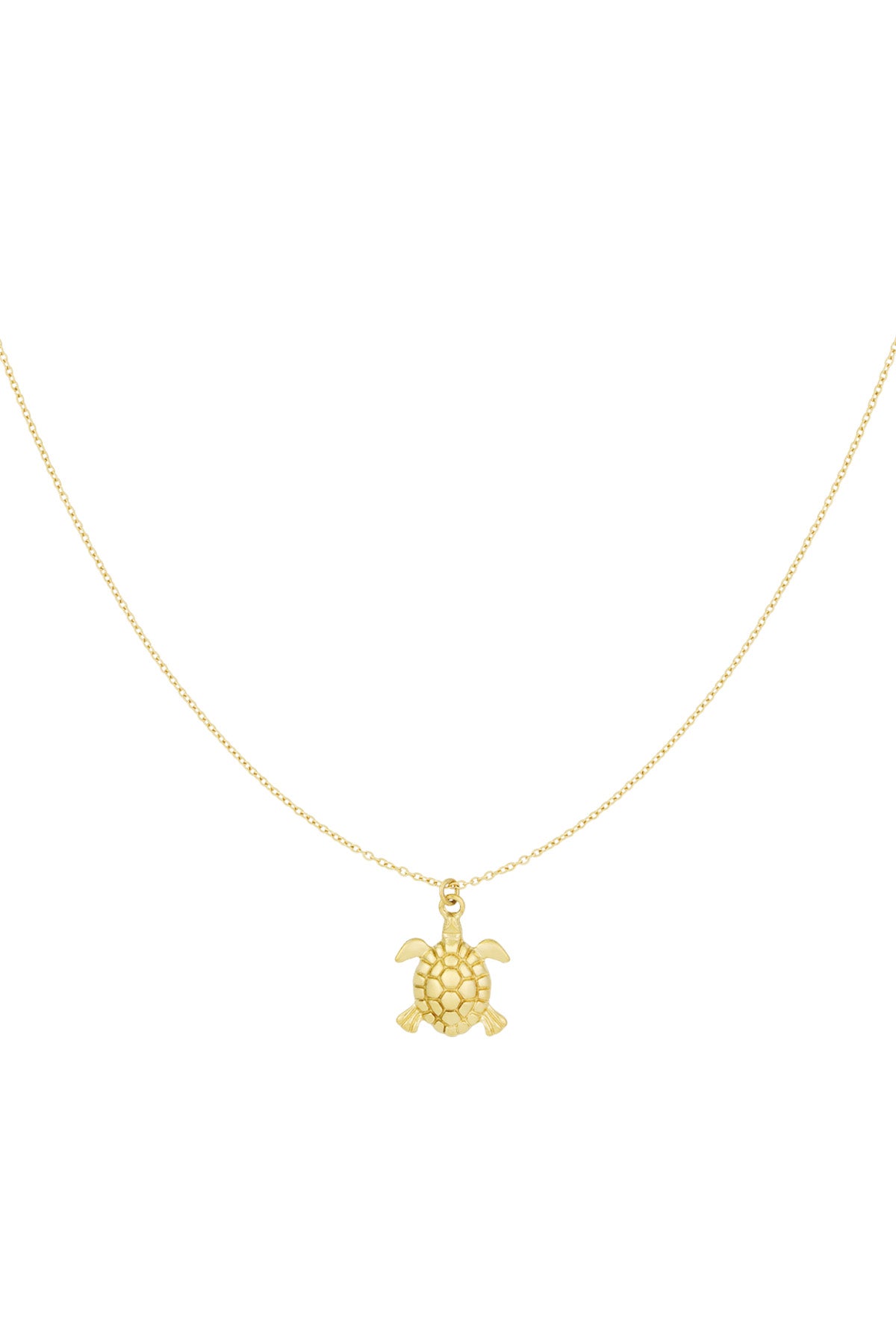 Oceanic Style Pendant Necklace – Gold-Plated Steel