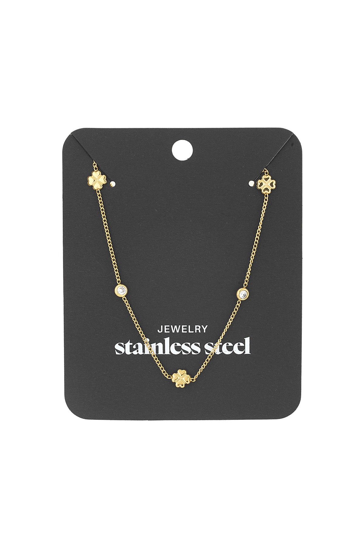 Elegant Stainless Steel Clover Necklace for Daily Wear