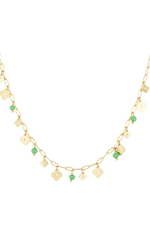 Elegant Green Clover Pendant Necklace for Spring