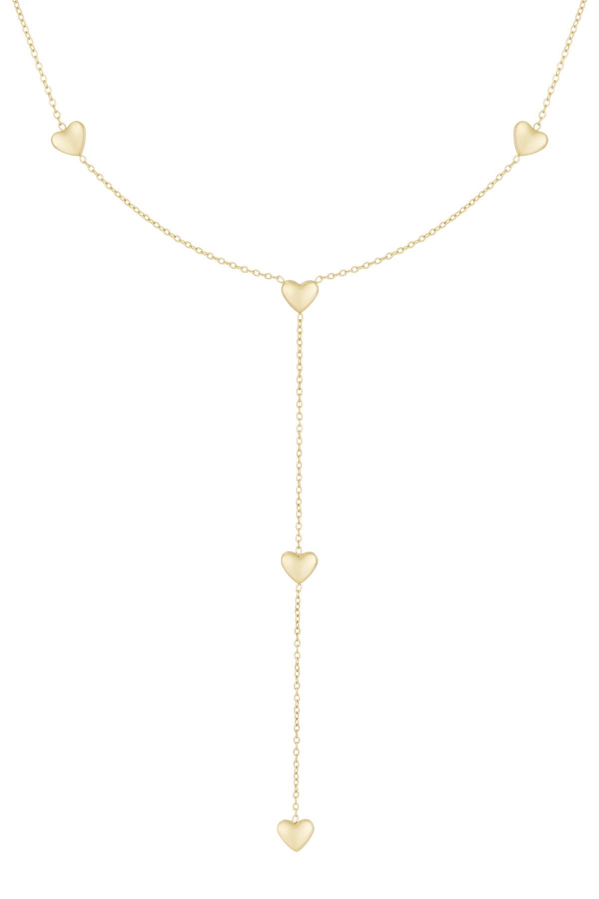 Heart Pendant Necklace – Gold-Plated Steel