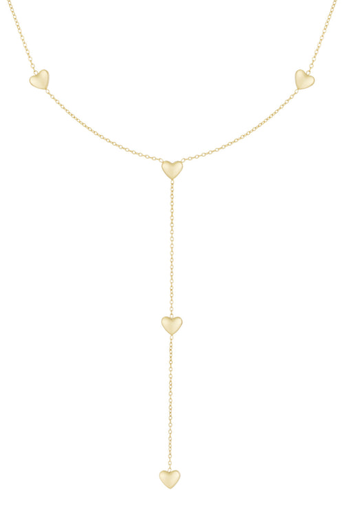 Heart Pendant Necklace – Gold-Plated Steel