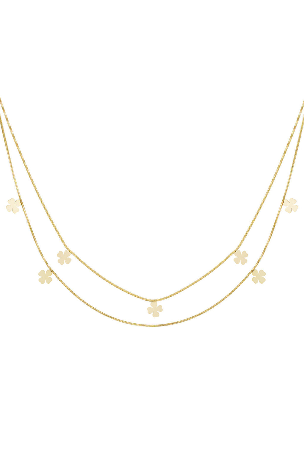 Stylish Multi-Layered Clover Necklace for Everyday Elegance