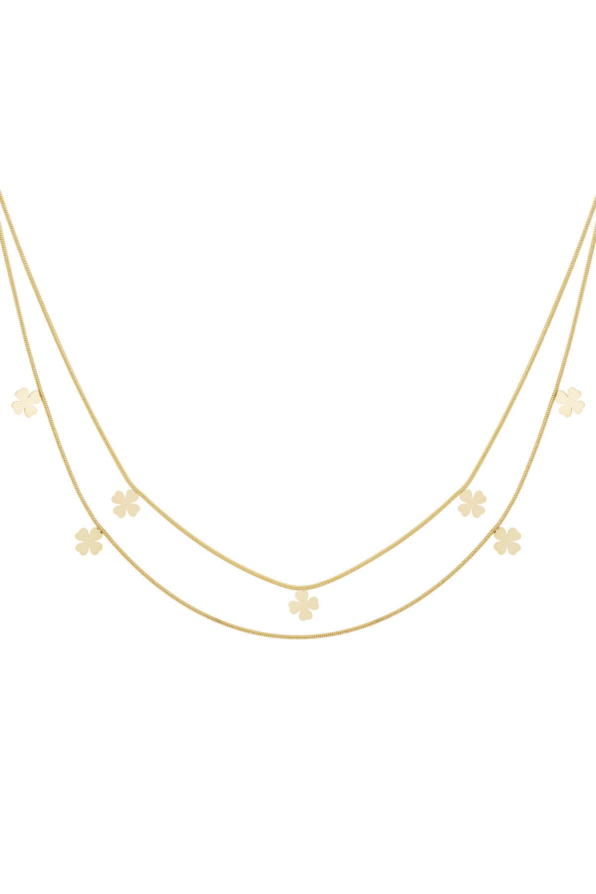 Stylish Multi-Layered Clover Necklace for Everyday Elegance