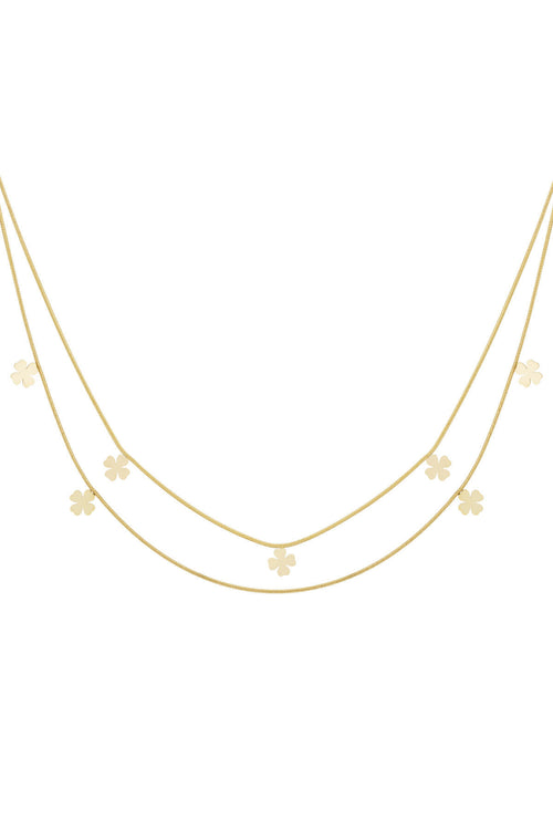 Stylish Multi-Layered Clover Necklace for Everyday Elegance