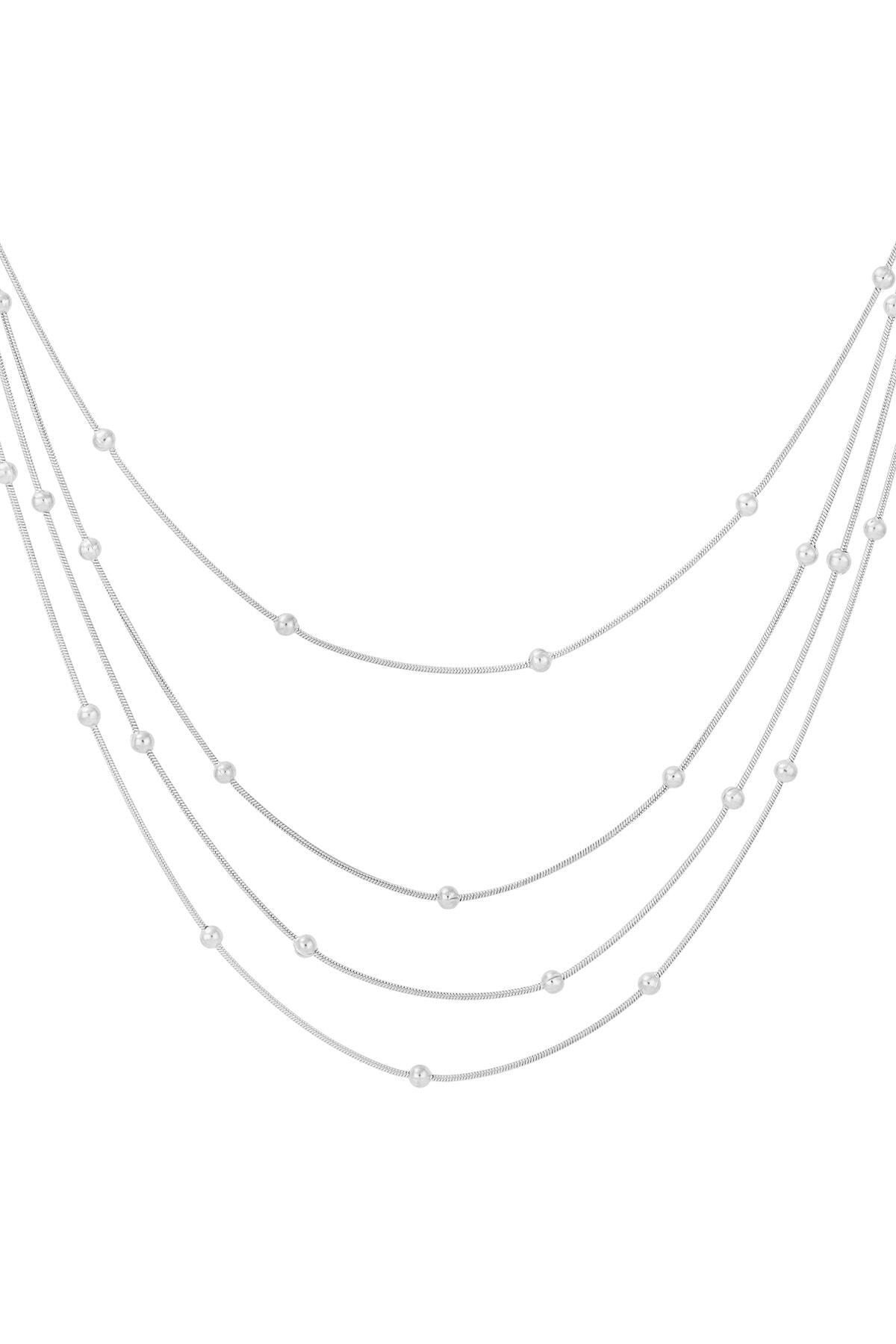 Elegant Layered Necklace in Silver, Gold, or Mixed Tones