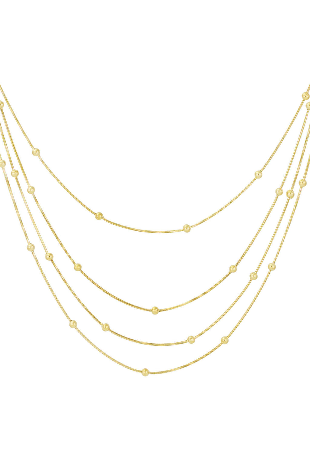 Elegant Layered Necklace in Silver, Gold, or Mixed Tones