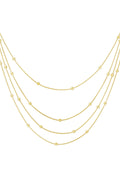 Elegant Layered Necklace in Silver, Gold, or Mixed Tones