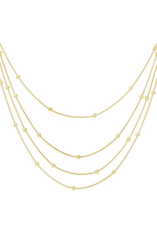 Elegant Layered Necklace in Silver, Gold, or Mixed Tones