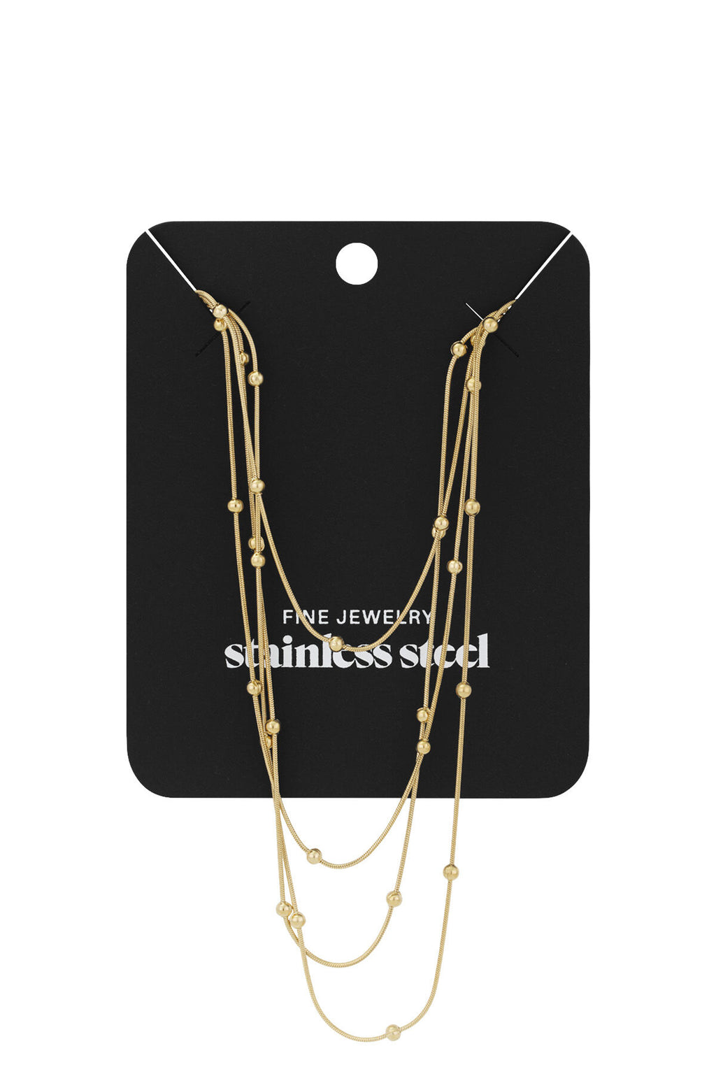 Elegant Layered Necklace in Silver, Gold, or Mixed Tones