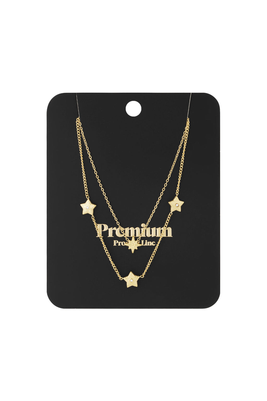 Elegant Star Multi-Layered Necklace for Women - Silver & Gold