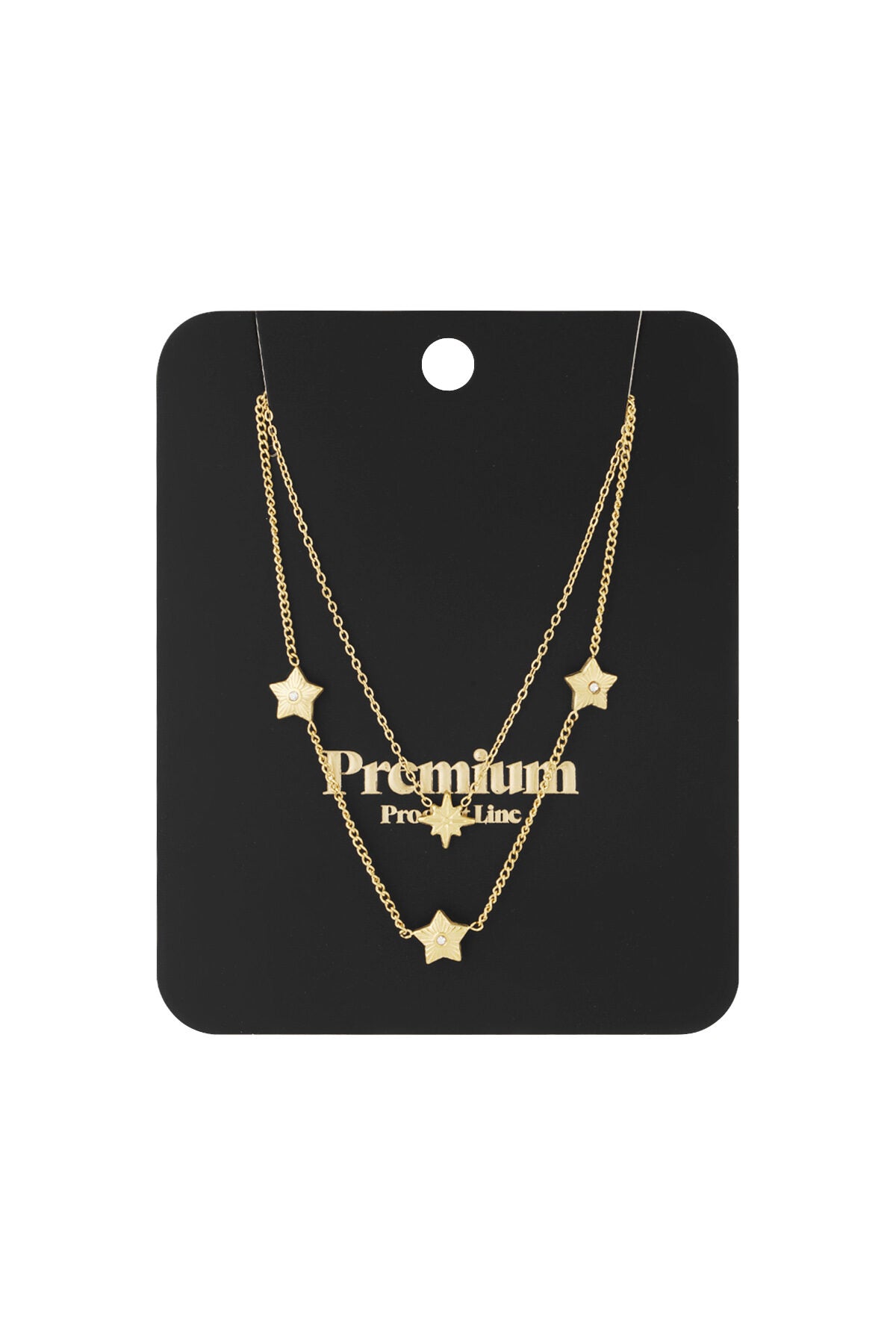 Elegant Star Multi-Layered Necklace for Women - Silver & Gold