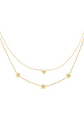 Elegant Star Multi-Layered Necklace for Women - Silver & Gold