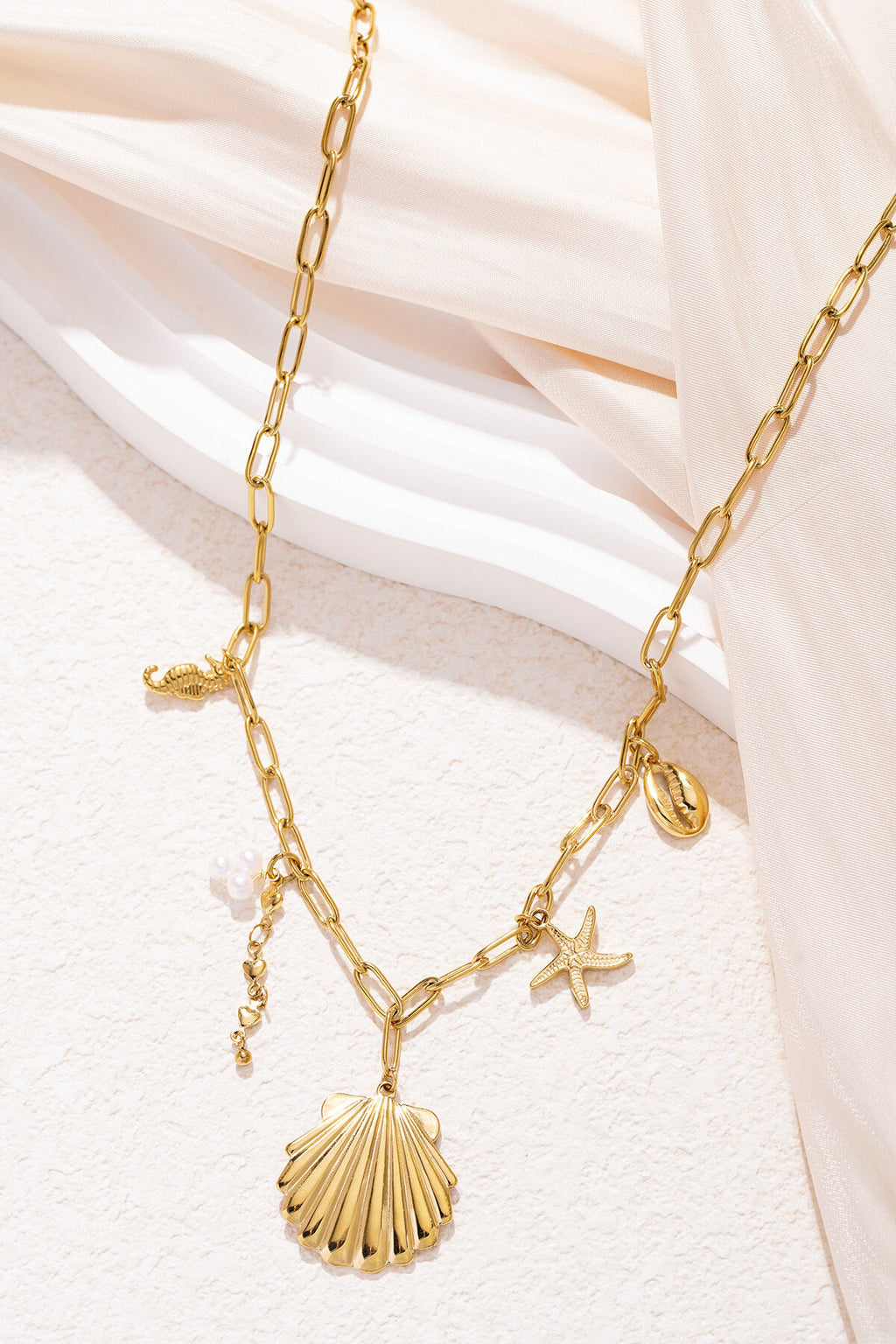 large beachy necklace