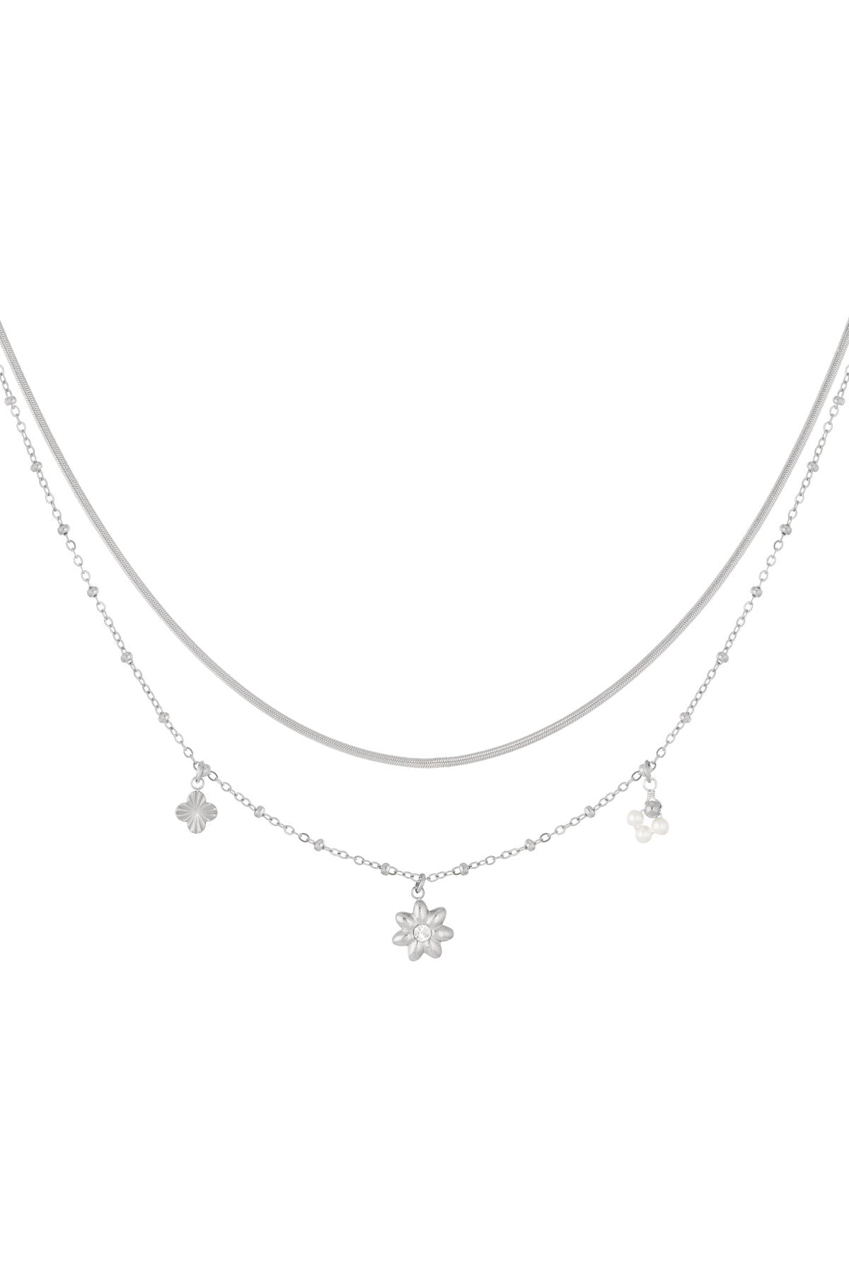 Elegant Multi-Layered Flower Necklace for Daily Wear