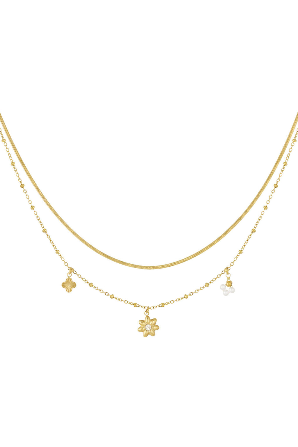 Elegant Multi-Layered Flower Necklace for Daily Wear