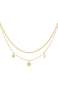 Elegant Multi-Layered Flower Necklace for Daily Wear