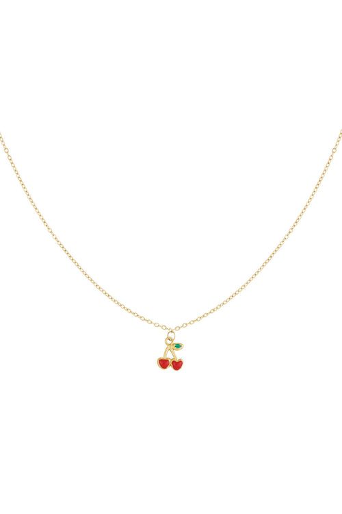 Elegant Gold Color Fruit Pendant Necklace for Spring/Summer