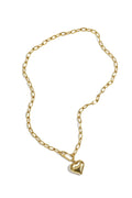 Elegant Heart Pendant Necklace - Timeless Silver & Gold