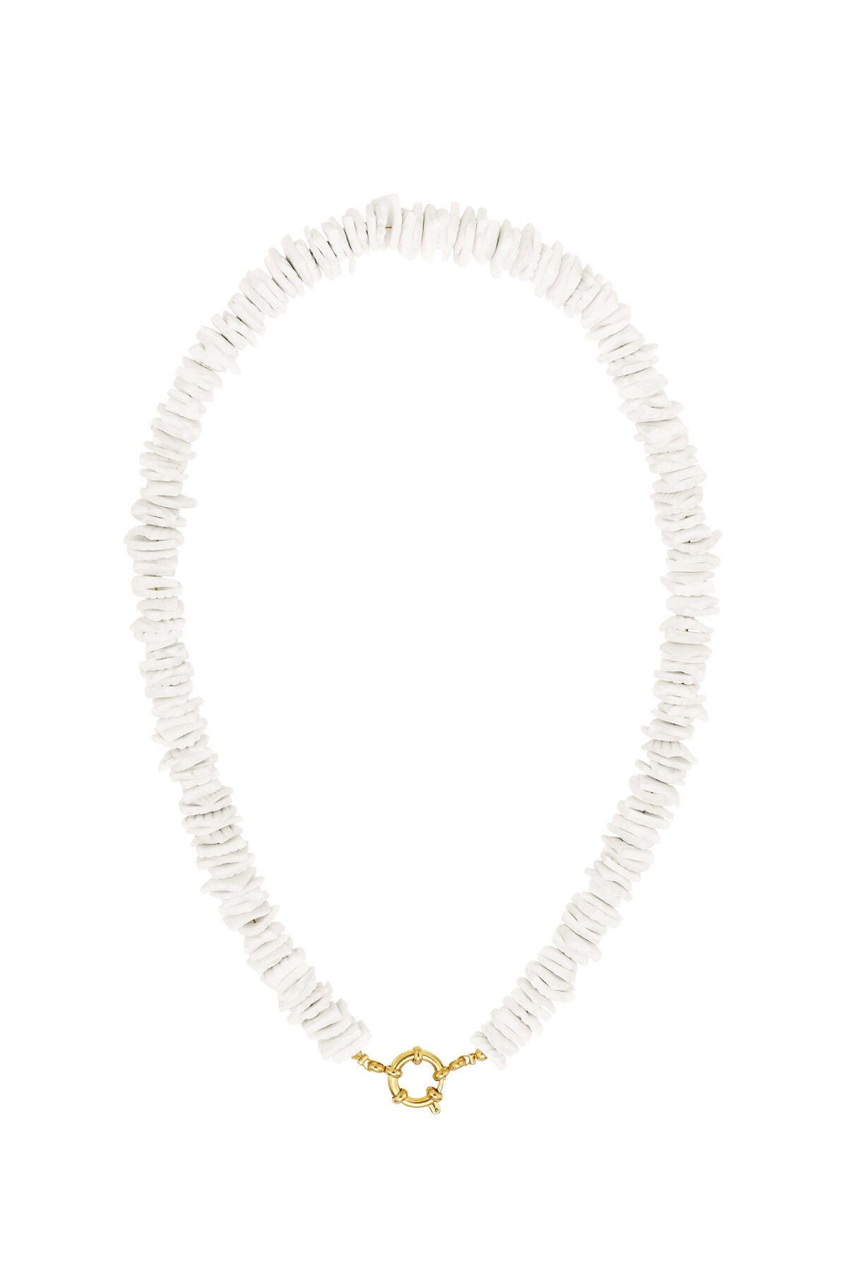 14K Gold Plated Seashell Beaded Necklace for Spring/Summer