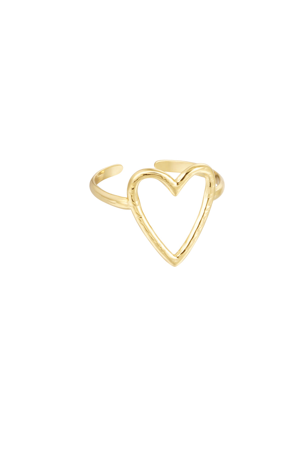 Heart Minimalist Ring – Gold-Plated Steel