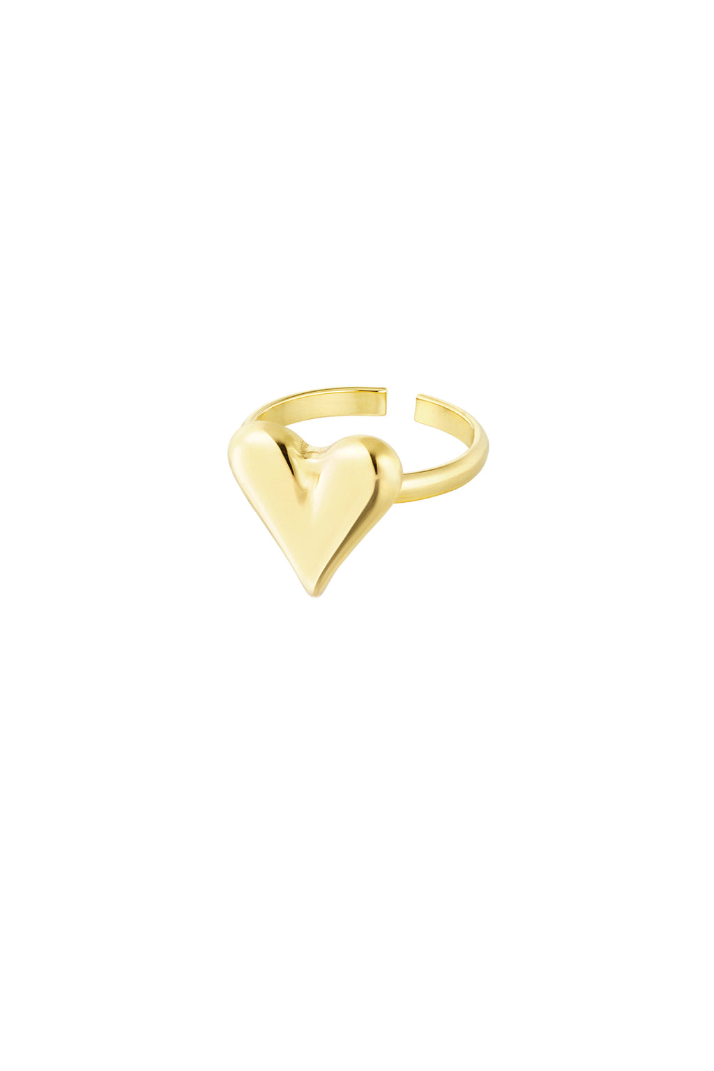 Heart Statement Ring – Gold-Plated Steel