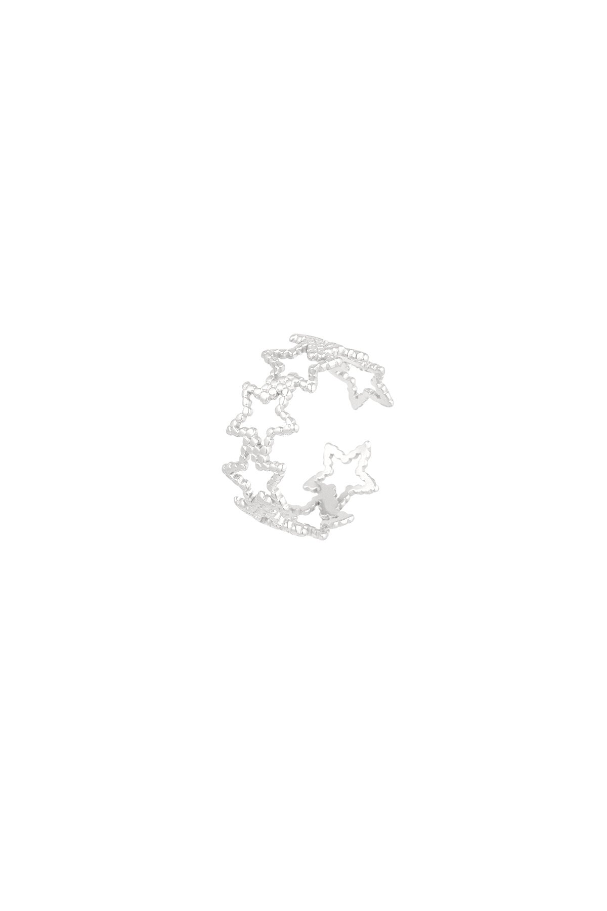 Elegant Adjustable Star Ring in Silver & Gold