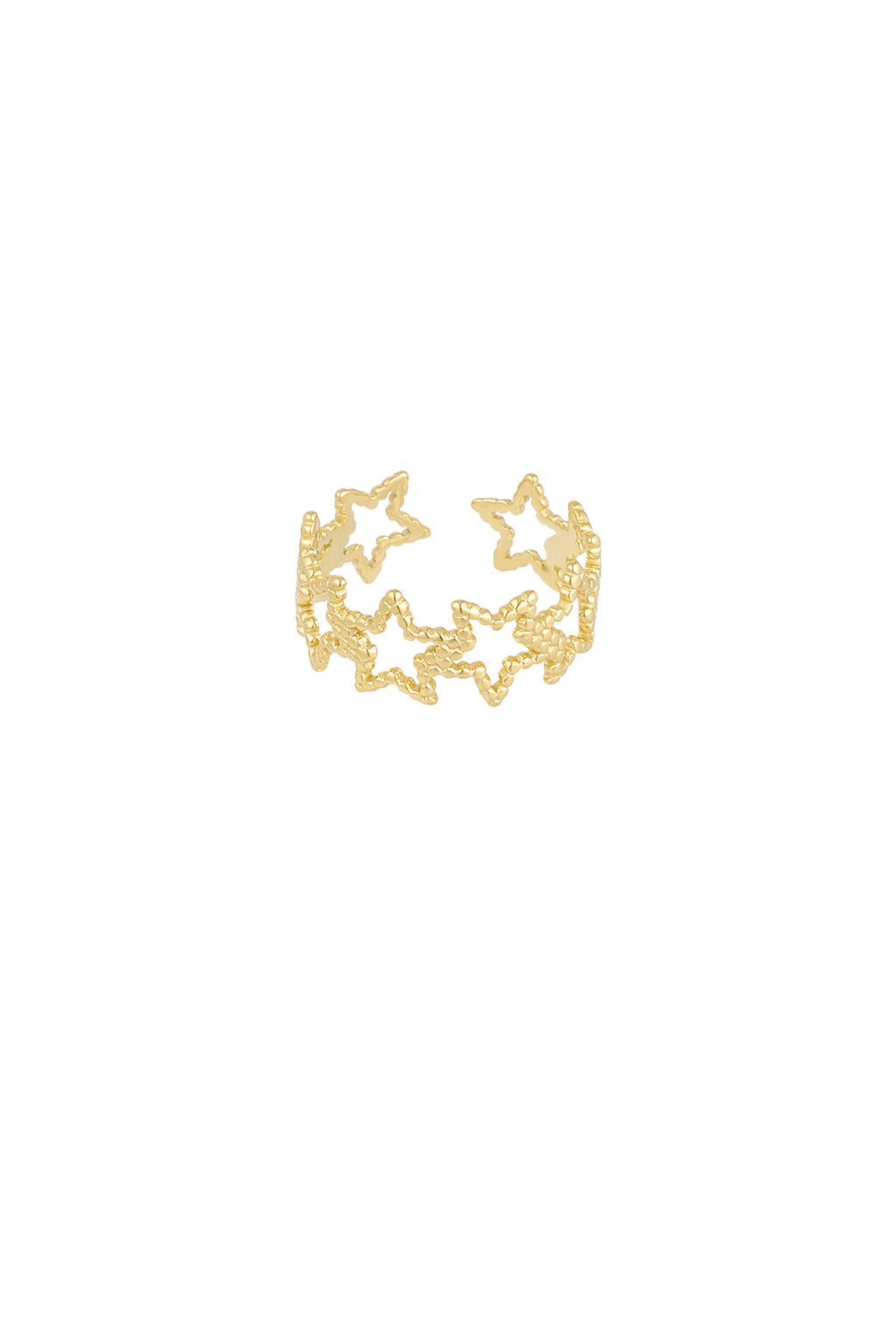 Elegant Adjustable Star Ring in Silver & Gold
