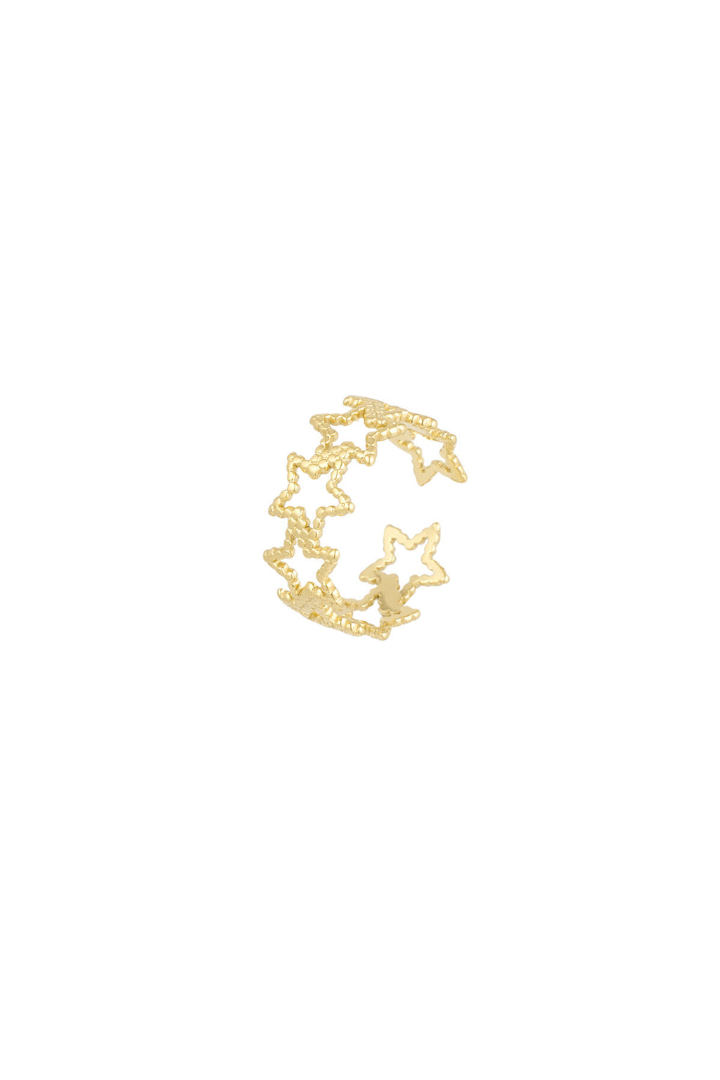 Elegant Adjustable Star Ring in Silver & Gold