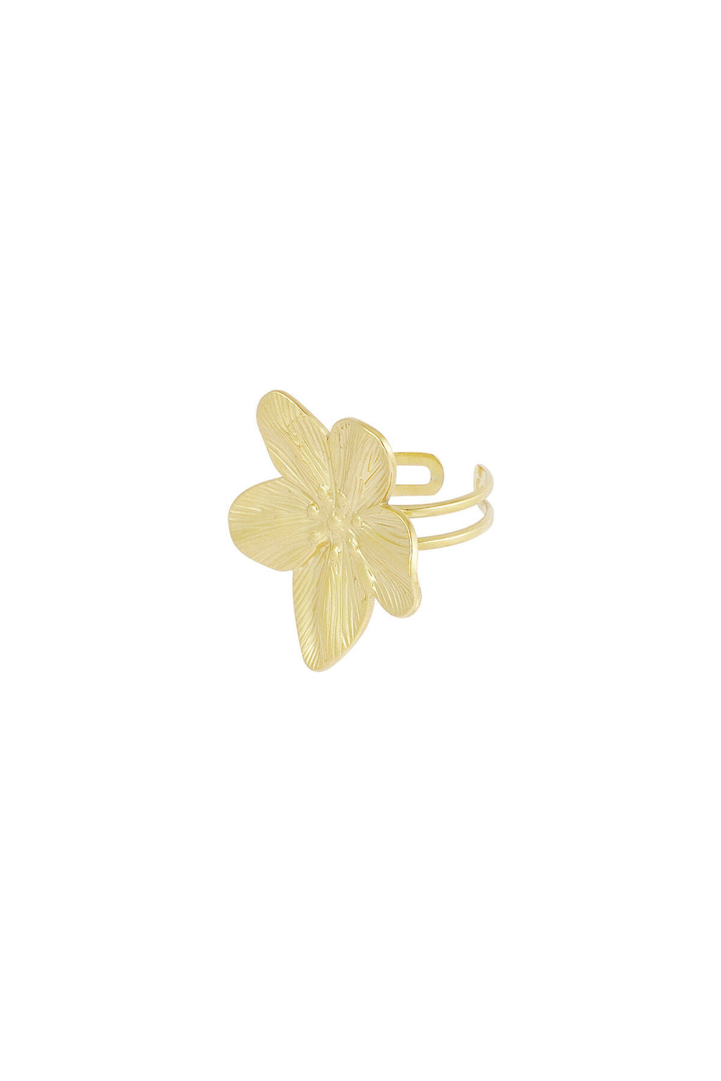 Elegant Statement Ring in Silver and Gold Tones