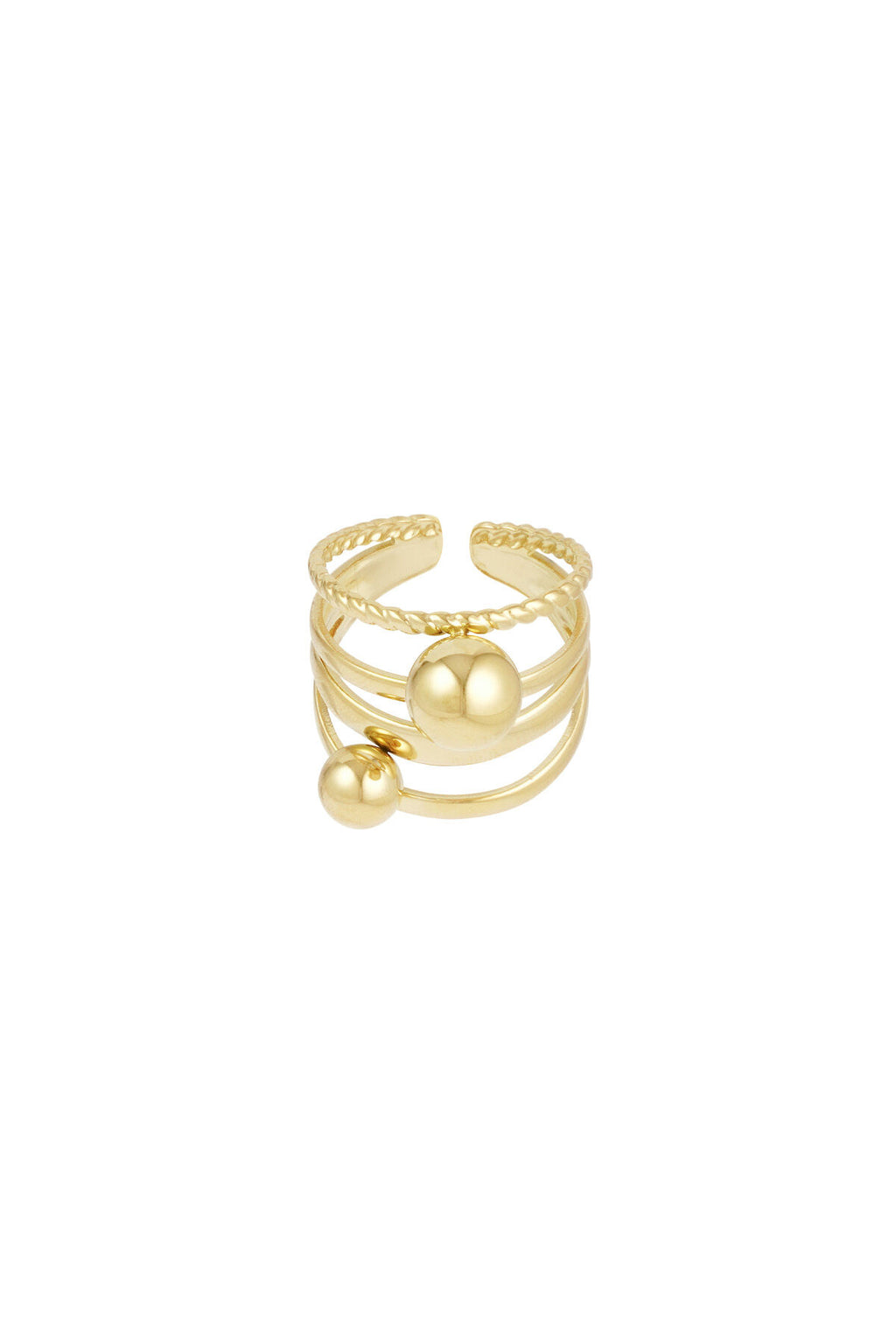 Elegant Statement Ring in Silver & Gold