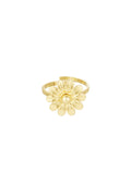 Elegant Adjustable Statement Ring in Silver and Gold