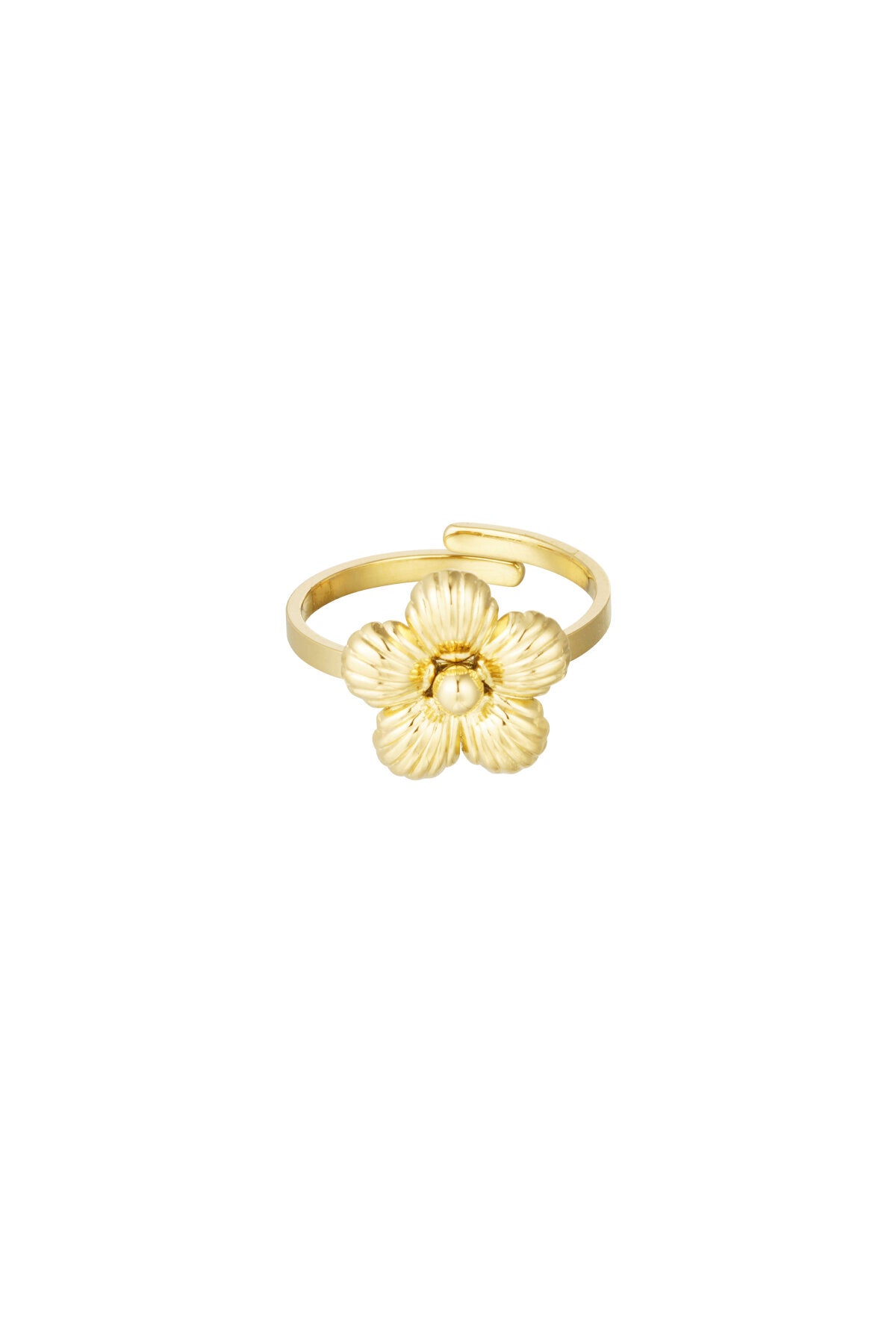 Stylish Stainless Steel Statement Ring - Silver & Gold