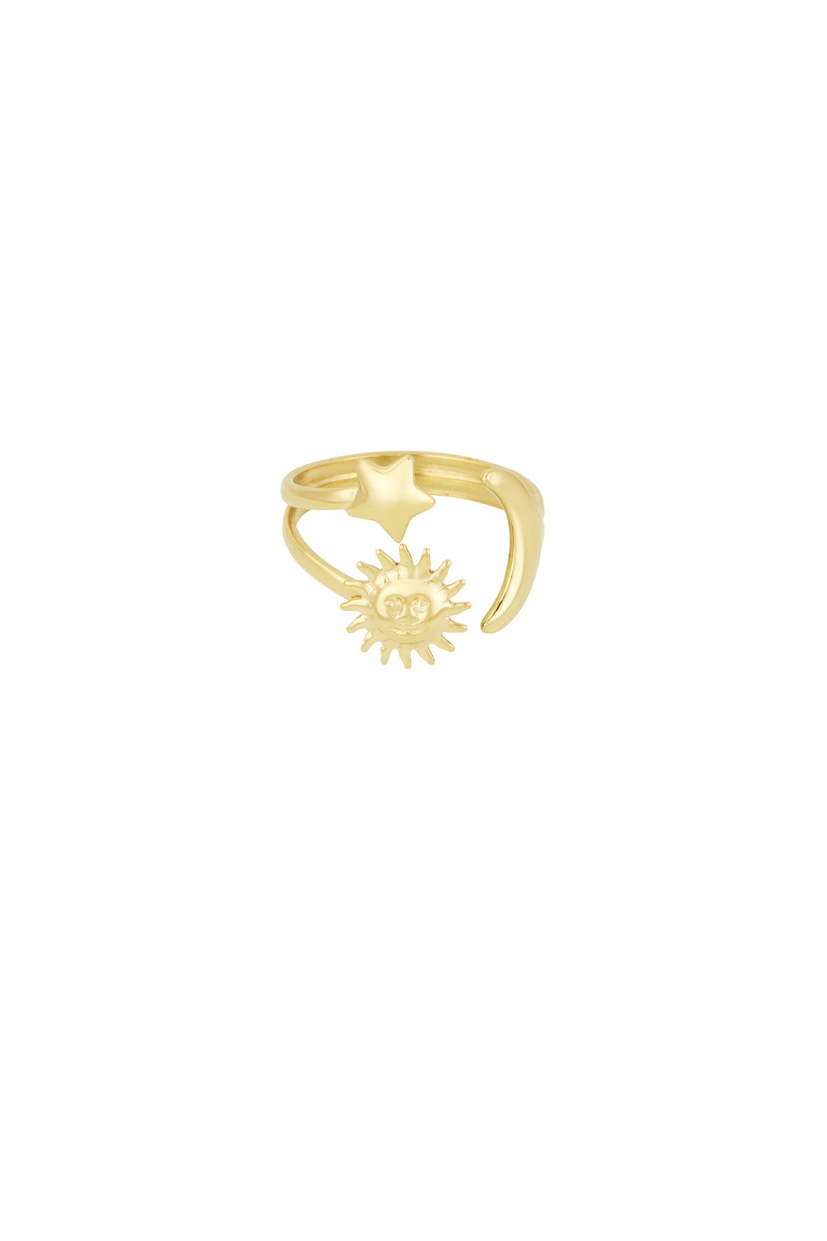 Statement Ring – Gold-Plated Steel