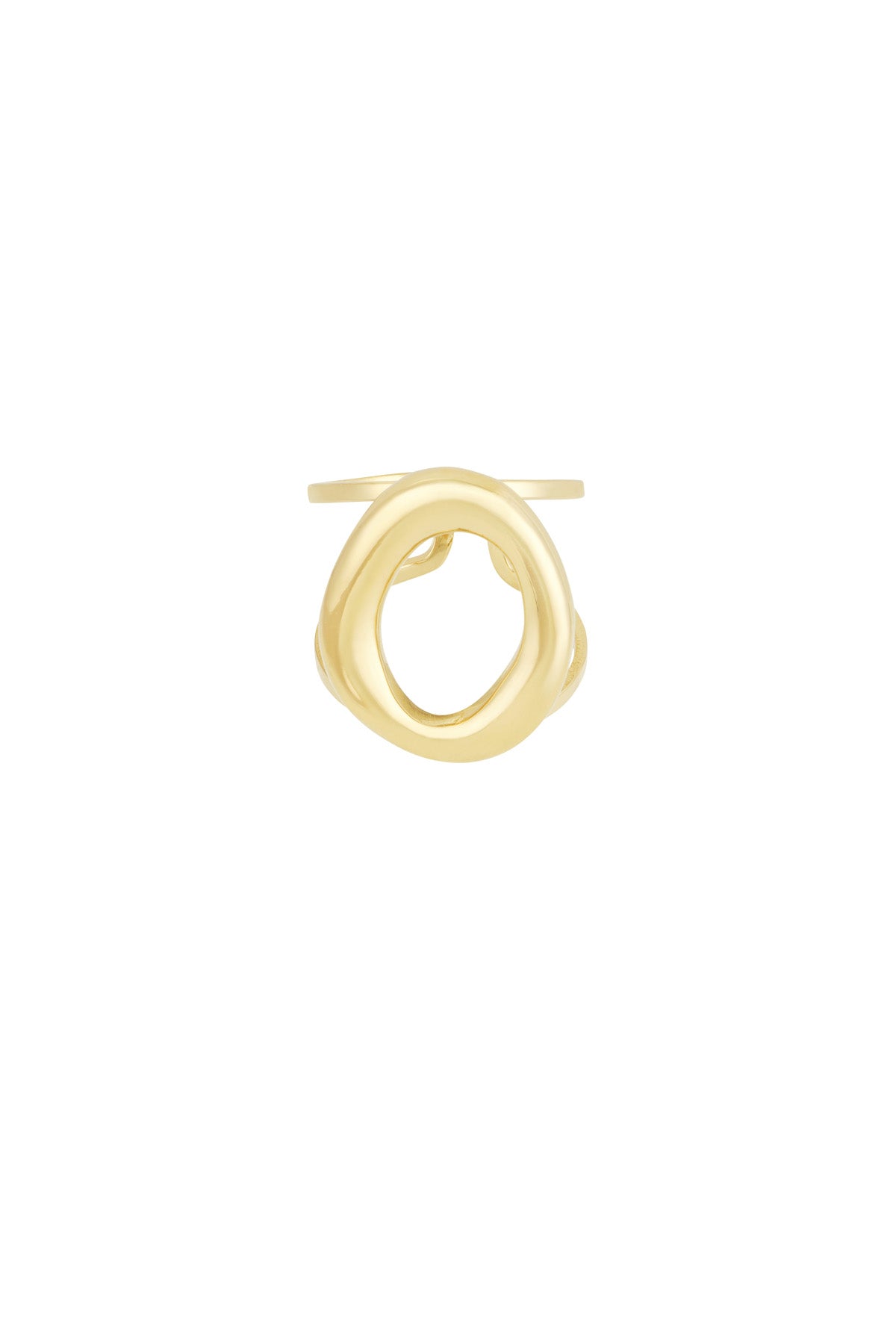 Statement Ring – Gold-Plated Steel