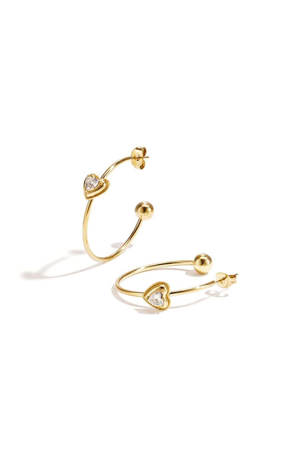 Hoop earrings with heart