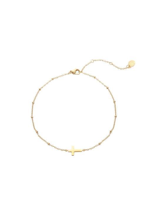 Bracelet Classic Cross Gold Color Stainless Steel