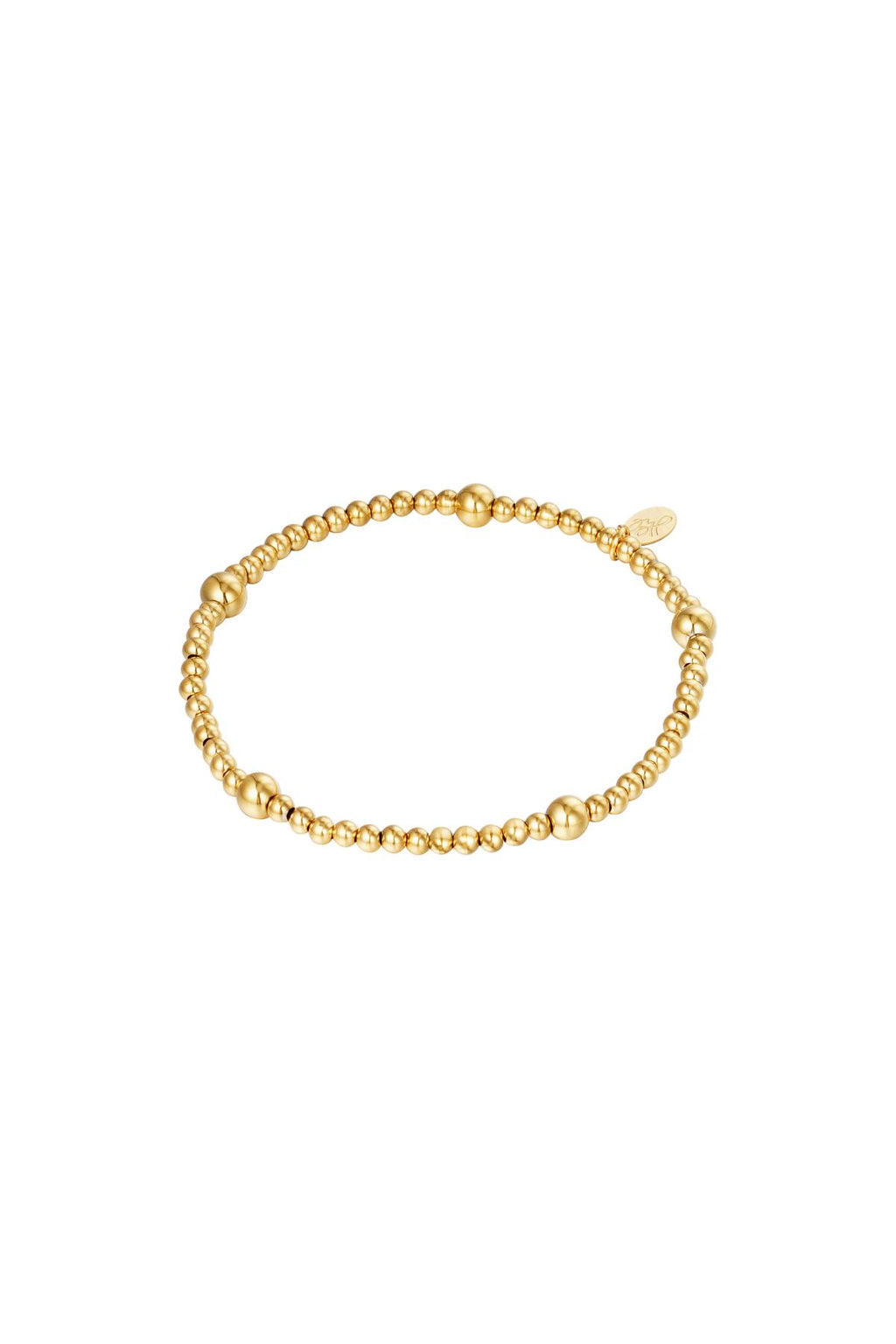 Beaded Bracelet – Gold-Plated Steel