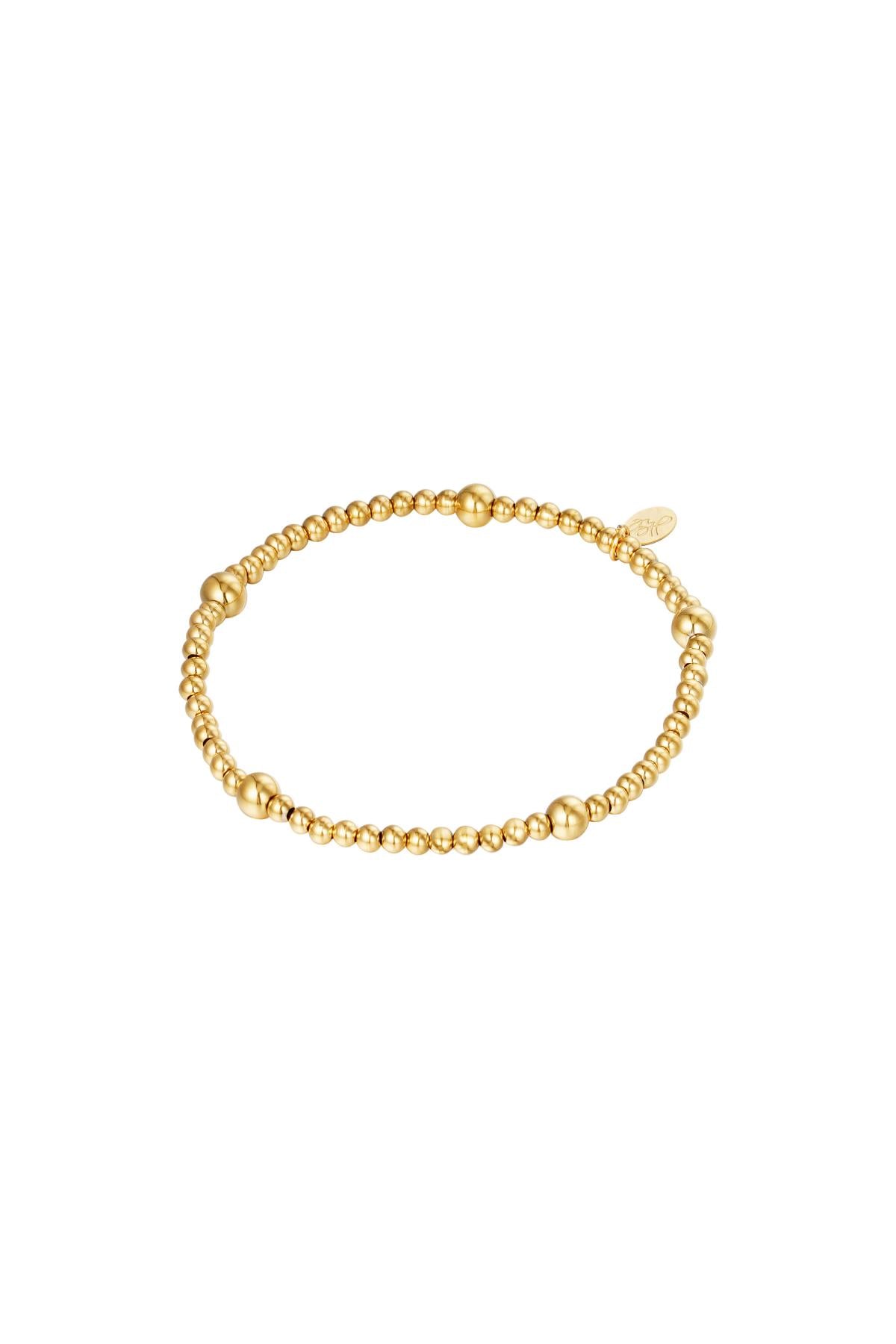 Beaded Bracelet – Gold-Plated Steel