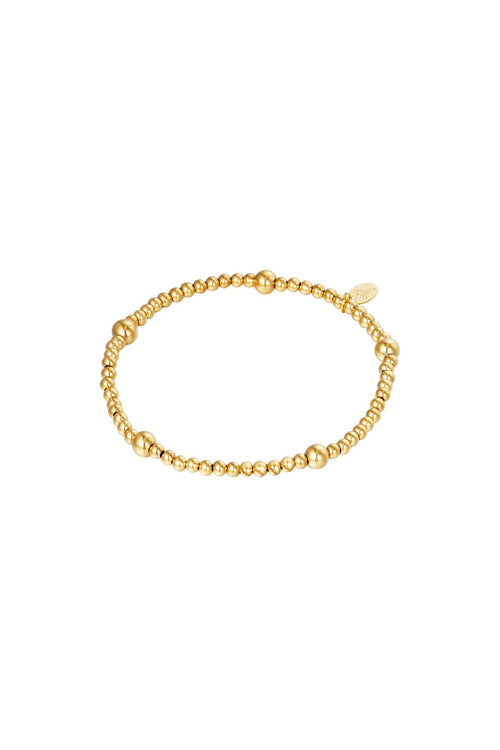 Beaded Bracelet – Gold-Plated Steel