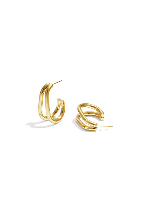 Stainless Steel Hoop Earrings lines Casual Daily Simple Series Women's jewelry