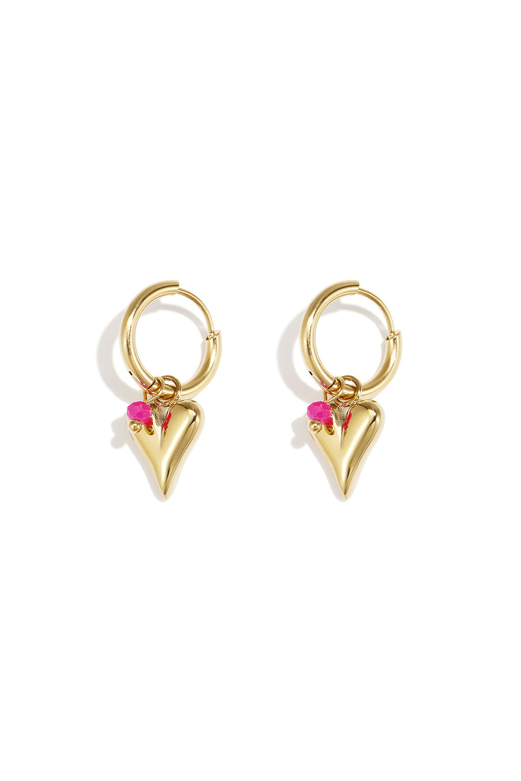 Elegant Heart-Shaped Drop Earrings for Spring/Summer
