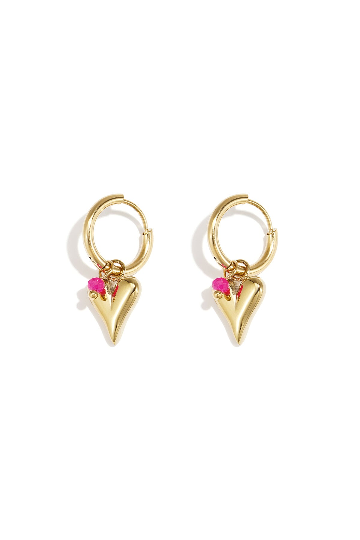 Elegant Heart-Shaped Drop Earrings for Spring/Summer