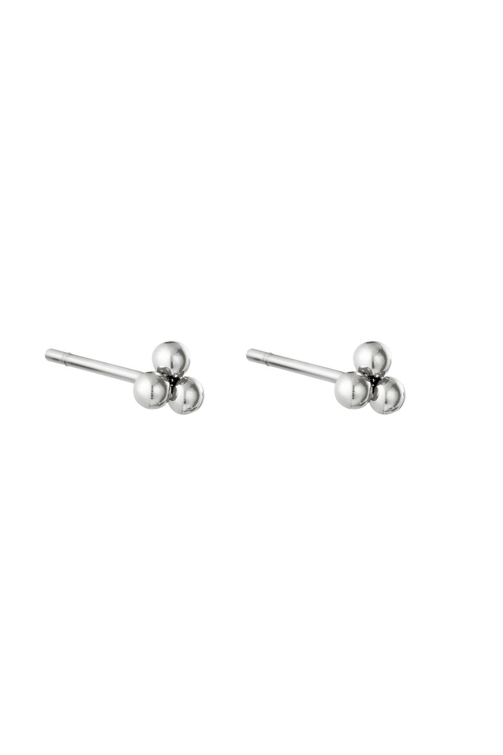 Stud Earrings – Silver-Tone Steel