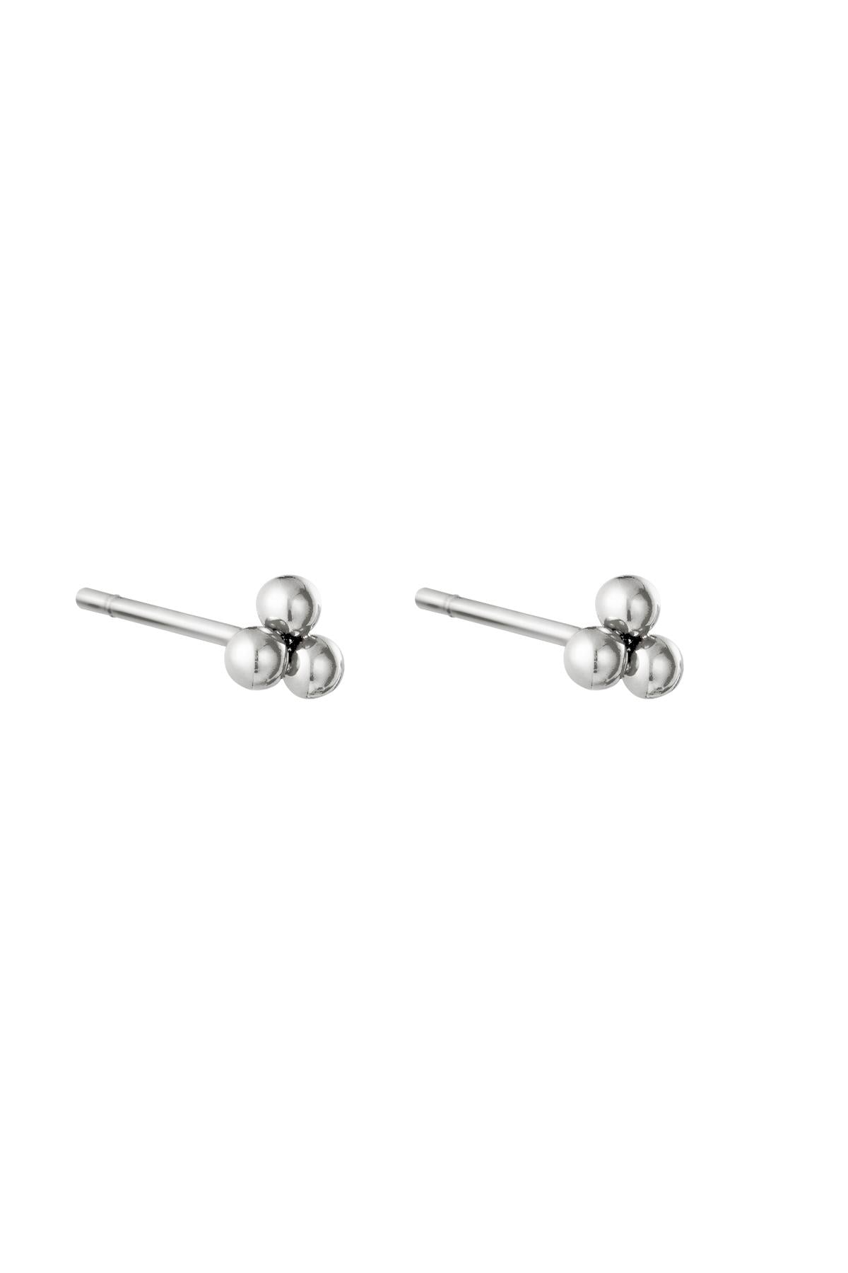 Stud Earrings – Silver-Tone Steel